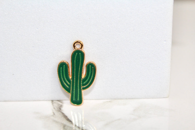 Load image into Gallery viewer, Cactus Charm - Gold Plated
