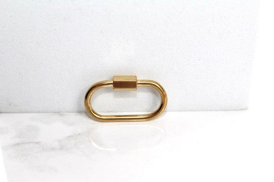 Load image into Gallery viewer, Smooth Screw Carabiner - Gold Plated
