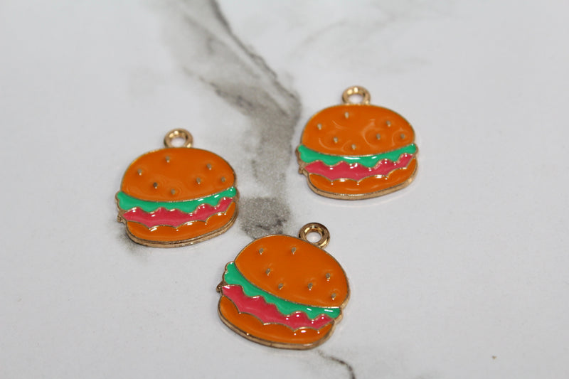 Load image into Gallery viewer, Cheeseburger Charm - Gold Plated
