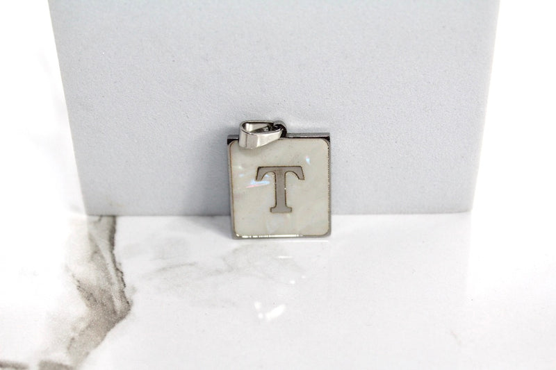 Load image into Gallery viewer, Marble Letter Frame Charms - Silver Plated
