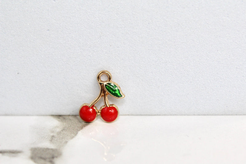 Load image into Gallery viewer, Cherry Stem Charm - Gold Plated
