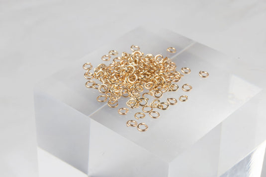 4mm Gold Jump Rings Round Smooth Gold Findings, Gold Supplies, Link, R –  LylaSupplies