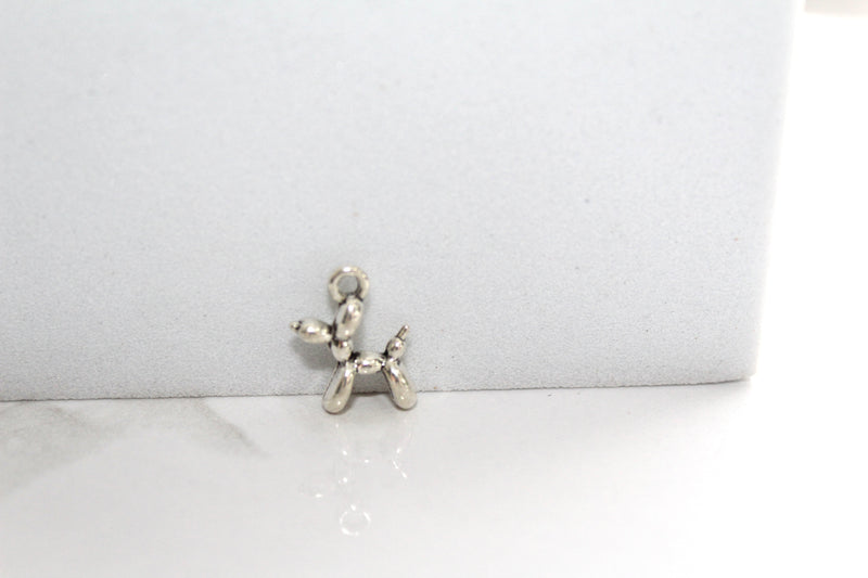 Load image into Gallery viewer, Balloon Dog Charm - Silver Plated
