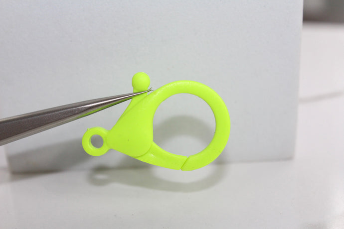 Lime Green Oversized Lobster Clasp - Plastic