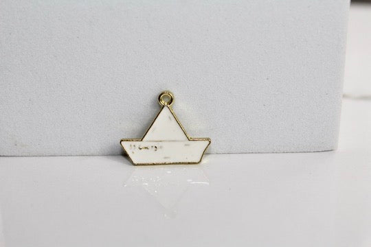 Load image into Gallery viewer, Origami Hat Charm - Gold Plated
