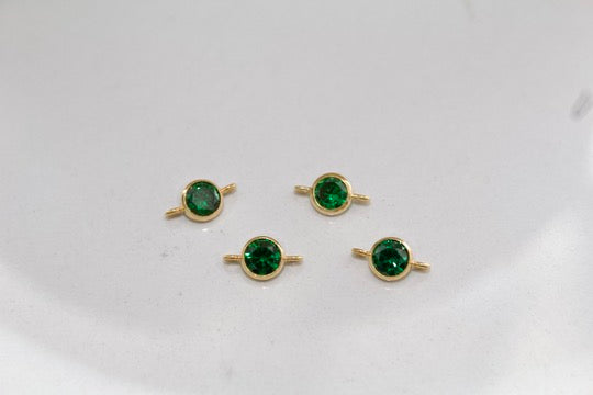 Load image into Gallery viewer, 4mm CZ Jade Connector - 14K Gold Filled (Yellow)
