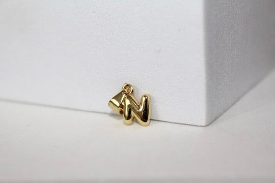 Load image into Gallery viewer, Bubble Letter Charms - Gold Plated
