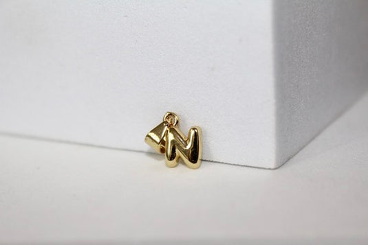 Bubble Letter Charms - Gold Plated