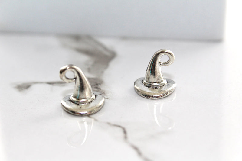 Load image into Gallery viewer, Witch Hat Charm - Silver Plated
