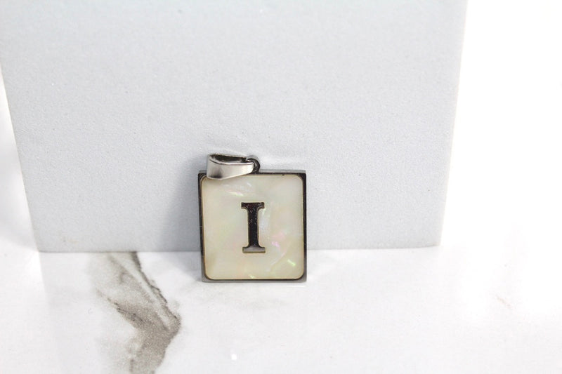 Load image into Gallery viewer, Marble Letter Frame Charms - Silver Plated
