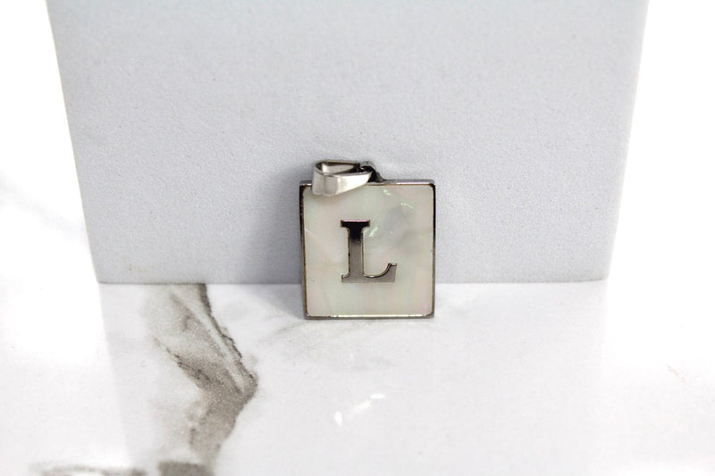 Load image into Gallery viewer, Marble Letter Frame Charms - Silver Plated
