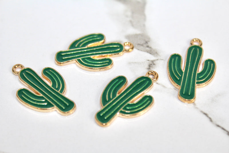 Load image into Gallery viewer, Cactus Charm - Gold Plated
