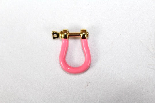 Load image into Gallery viewer, Hot Pink Small Locking Clasp - Gold Plated
