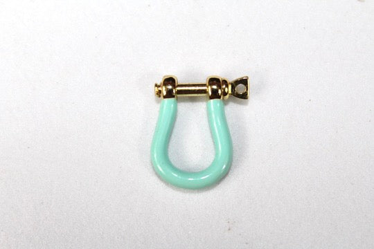 Teal Small Locking Clasp - Gold Plated