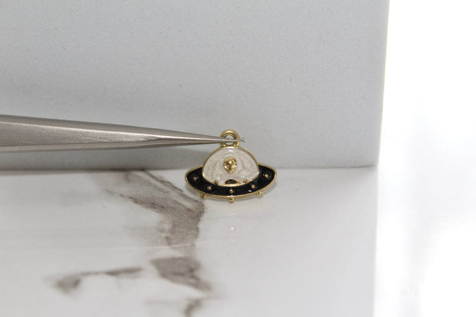 UFO Charm - Gold Plated