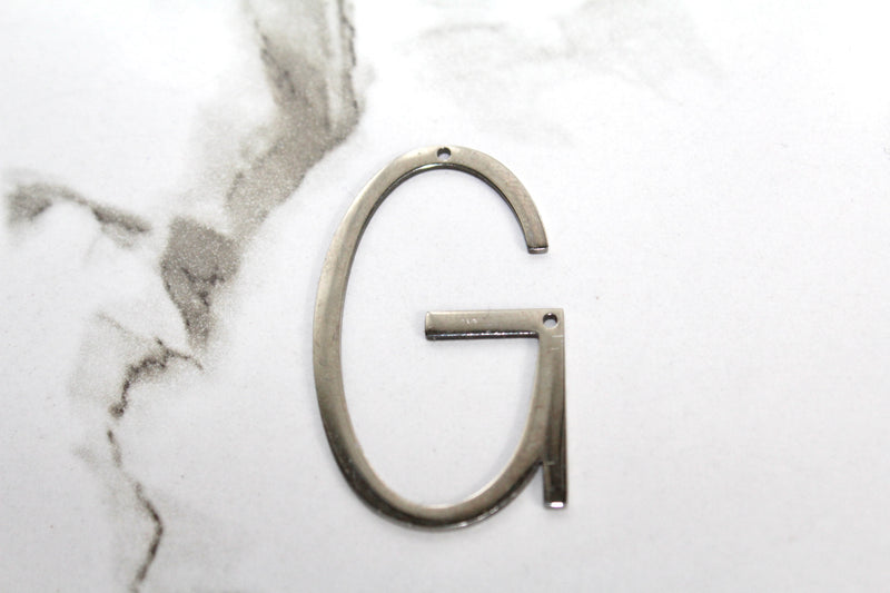 Load image into Gallery viewer, Large Letter Charm - Silver Plated
