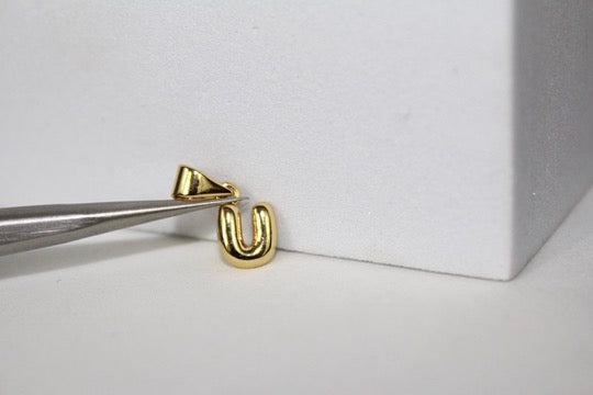 Load image into Gallery viewer, Bubble Letter Charms - Gold Plated
