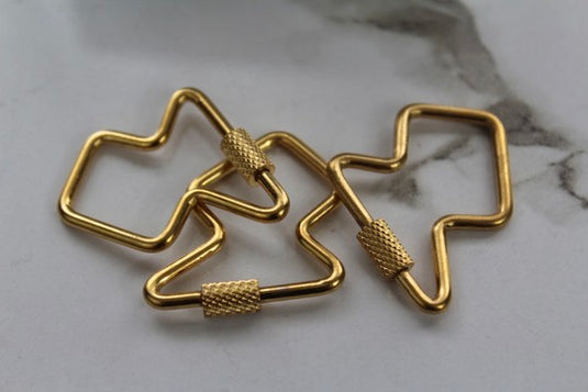 Lightning Screw Carabiner - Gold Plated