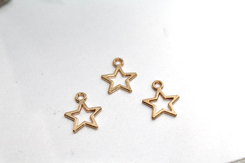 Load image into Gallery viewer, Star Outline Charm - Gold Plated
