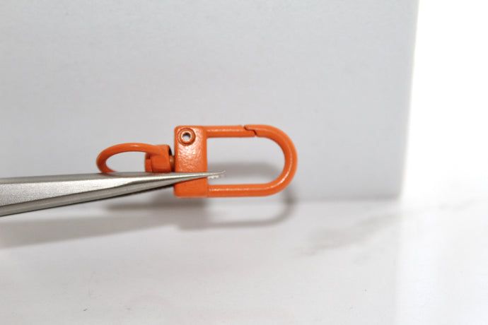 Orange Oversized Lobster Clasp - Plated