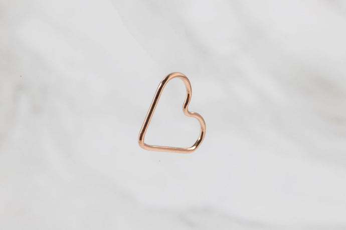 Heart Connector - 14K Gold Filled (Rose)