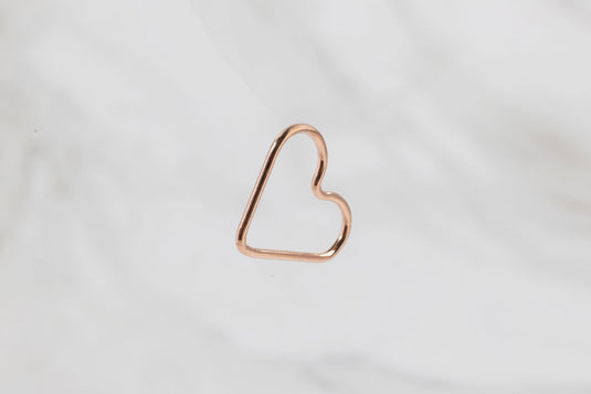 Heart Jump Ring - Gold Filled (Rose)