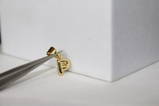 Load image into Gallery viewer, Bubble Letter Charms - Gold Plated
