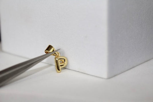 Bubble Letter Charms - Gold Plated