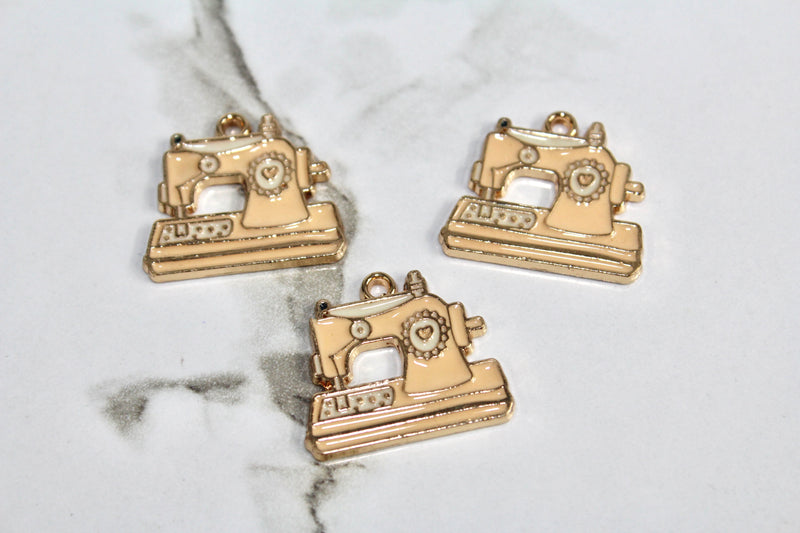 Load image into Gallery viewer, Sewing Machine Charm - Gold Plated
