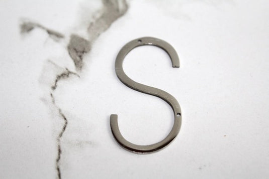 Large Letter Charm - Silver Plated