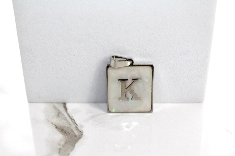 Load image into Gallery viewer, Marble Letter Frame Charms - Silver Plated
