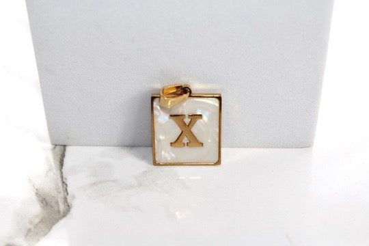 Load image into Gallery viewer, Marble Letter Frame Charms - Gold Plated
