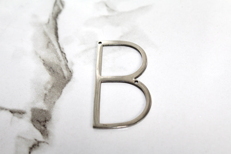 Load image into Gallery viewer, Large Letter Charm - Silver Plated
