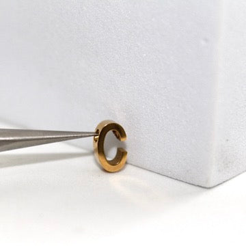 Simple Letter Charm - 14K Gold Filled (Yellow)