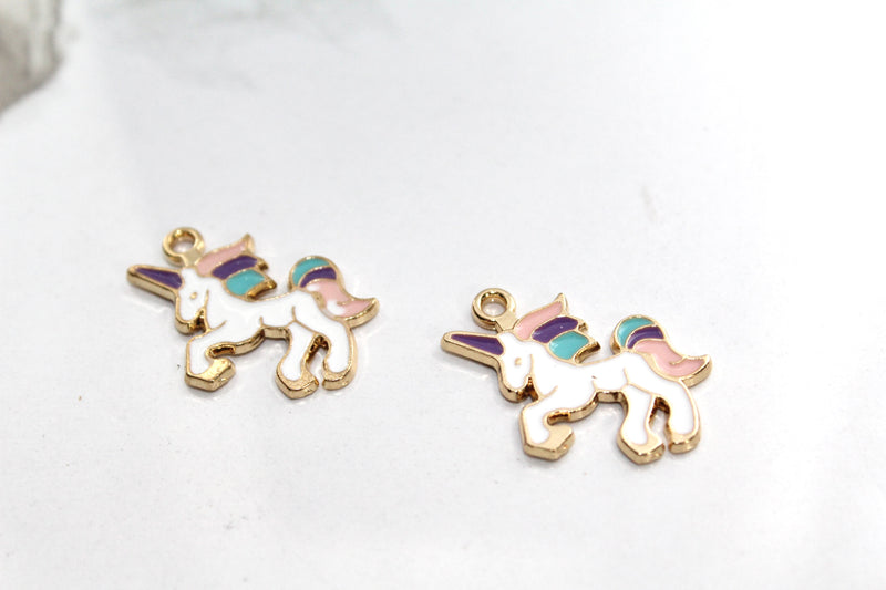 Load image into Gallery viewer, Unicorn Body Charm - Gold Plated
