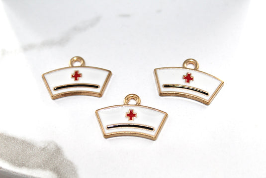 Nurse Cap Charm - Gold Plated