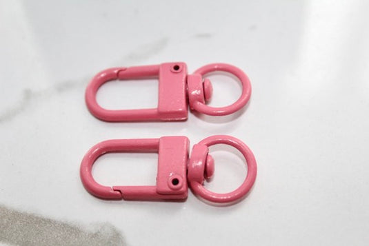 Pink Oversized Metal Lobster Clasp - Plated