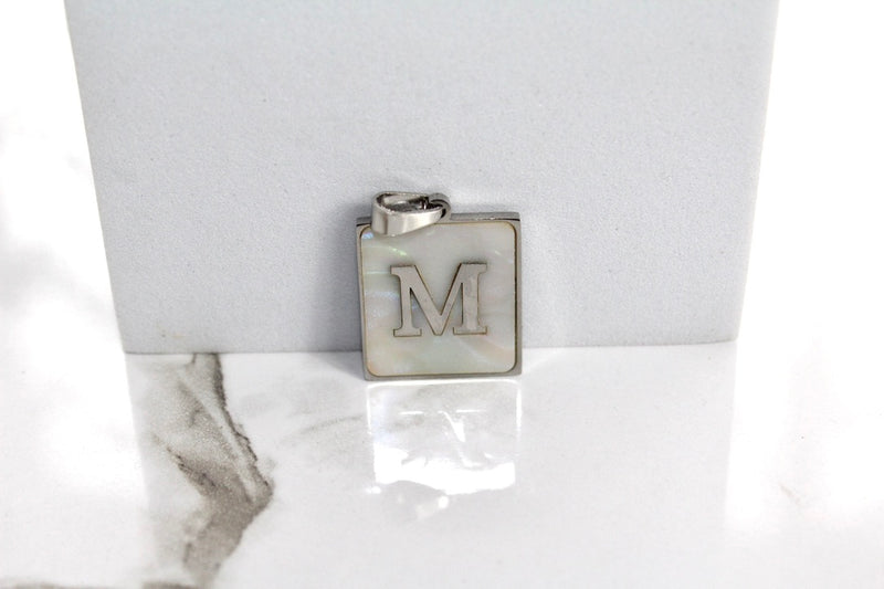 Load image into Gallery viewer, Marble Letter Frame Charms - Silver Plated
