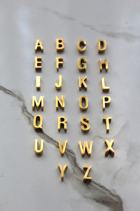 Simple Letter Charm - 14K Gold Filled (Yellow)