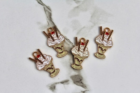 Ice Cream Sundae Charm - Gold Plated