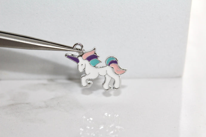 Unicorn Body Charm - Silver Plated