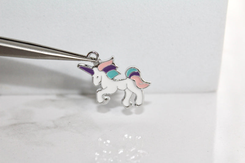 Load image into Gallery viewer, Unicorn Body Charm - Silver Plated
