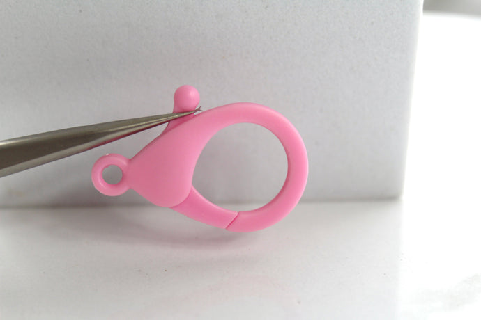 Light Pink Oversized Lobster Clasp - Plastic