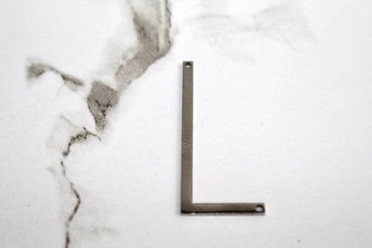 Large Letter Charm - Silver Plated