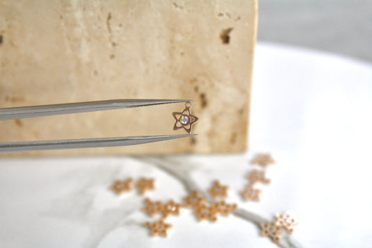 CZ Star Charm - 14K Gold Filled (Yellow)