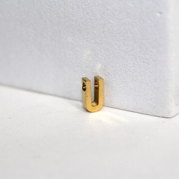 Simple Letter Charm - 14K Gold Filled (Yellow)