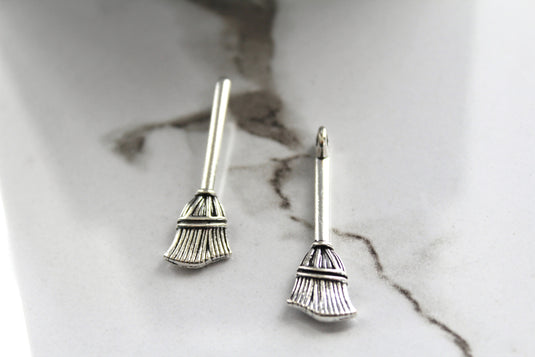 Broomstick Charm - Silver Plated