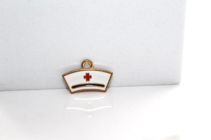 Nurse Cap Charm - Gold Plated