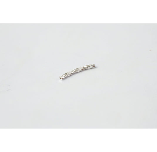 twisted  tube bead  Sterling Silver  Silver  charm