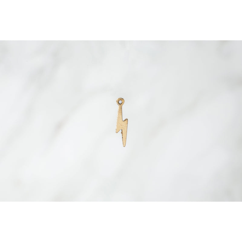 Load image into Gallery viewer, Lightning Bolt Charm - 14K Gold
